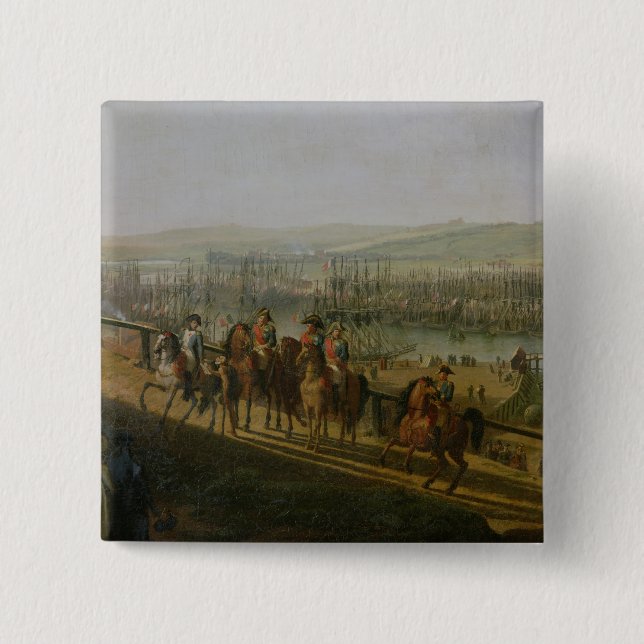 Napoleon Bonaparte  Visiting the Camp at Pinback Button (Front)