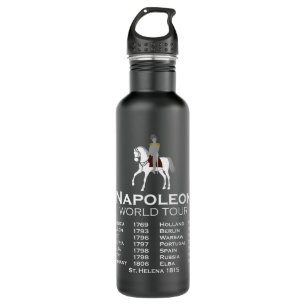 Napoleon Bonaparte World Tour History Joke For Men Stainless Steel Water Bottle