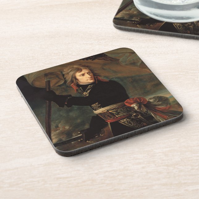 Napoleon Bonaparte's Rally at the Battle of Arcole Beverage Coaster (Left Side)