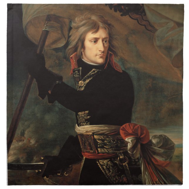 Napoleon Bonaparte's Rally at the Battle of Arcole Cloth Napkin (Front)