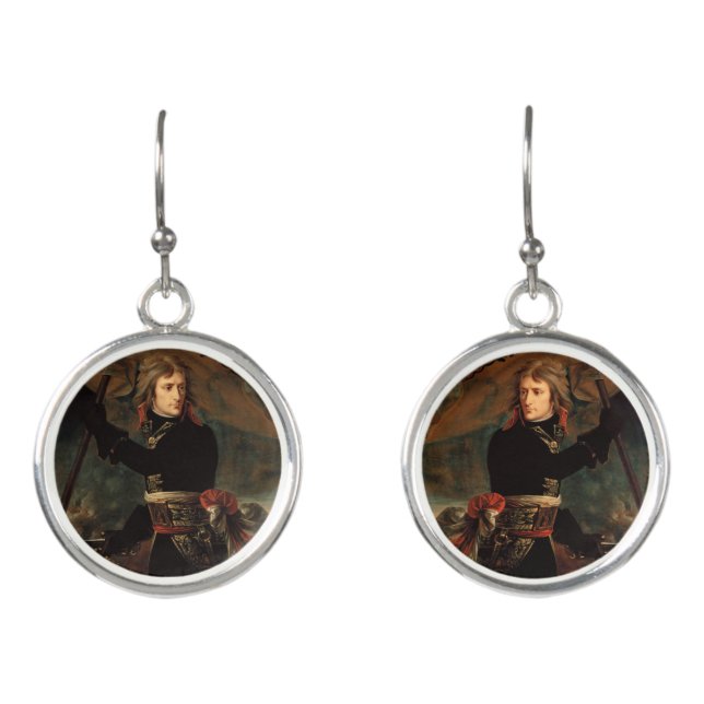 Napoleon Bonaparte's Rally at the Battle of Arcole Earrings (Front)