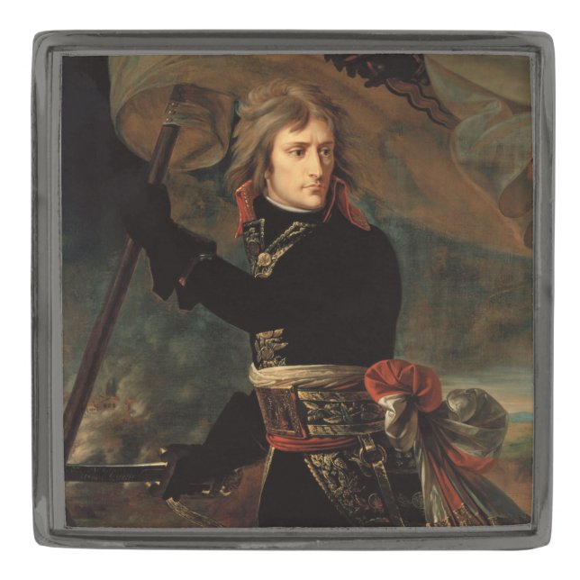 Napoleon Bonaparte's Rally at the Battle of Arcole Gunmetal Finish Lapel Pin (Front)