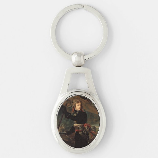 Napoleon Bonaparte's Rally at the Battle of Arcole Keychain (Front)