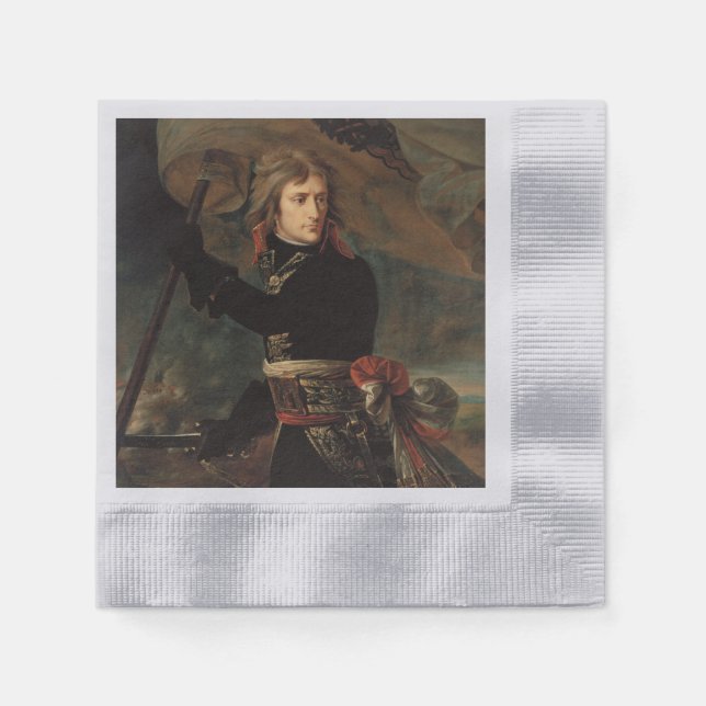 Napoleon Bonaparte's Rally at the Battle of Arcole Napkins (Front)