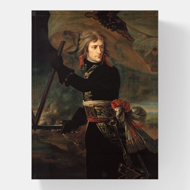 Napoleon Bonaparte's Rally at the Battle of Arcole Paperweight (Vertical)