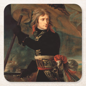 Napoleon Bonaparte's Rally at the Battle of Arcole Square Paper Coaster