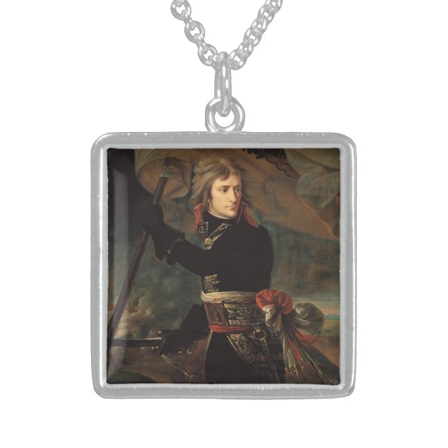 Napoleon Bonaparte's Rally at the Battle of Arcole Sterling Silver Necklace (Front)