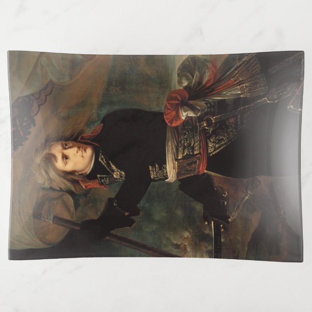 Napoleon Bonaparte's Rally at the Battle of Arcole Trinket Tray (Front)