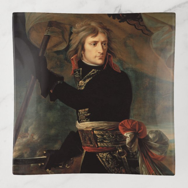 Napoleon Bonaparte's Rally at the Battle of Arcole Trinket Tray (Front)