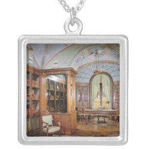 Napoleon Bonaparte's study, c.1800 Silver Plated Necklace