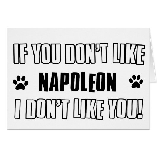 Napoleon cat design cards (Front Horizontal)