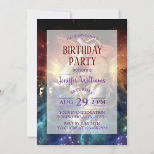 Napoleon Cat in Space Invitation