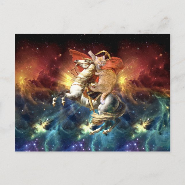 Napoleon Cat in Space                              Postcard (Front)