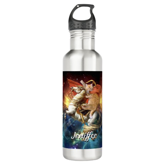 Napoleon Cat in Space                              Stainless Steel Water Bottle (Front)