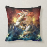 Napoleon Cat in Space Throw Pillow