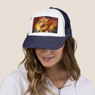 Napoleon Cat Riding Horse Through Galaxy Trucker Hat