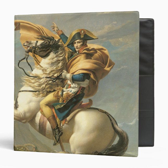 Napoleon  Crossing the Alps at the St Bernard 3 Ring Binder (Front/Inside)