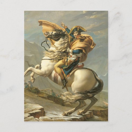 Napoleon  Crossing the Alps at the St Bernard Postcard