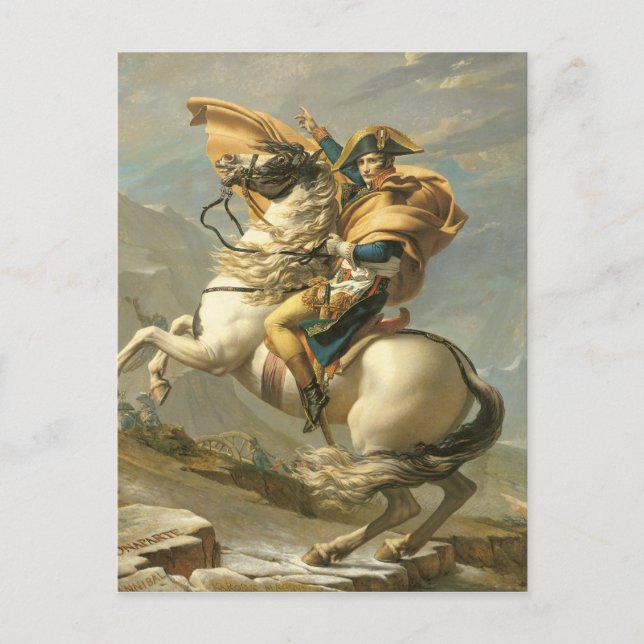 Napoleon  Crossing the Alps at the St Bernard Postcard (Front)