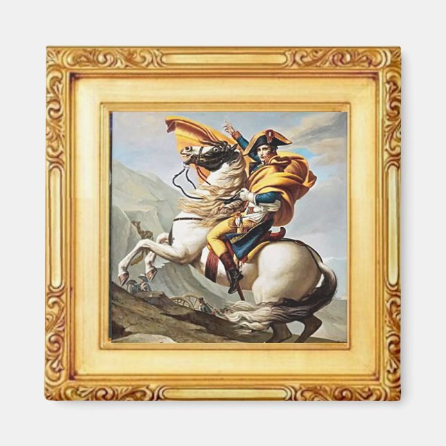 Napoleon Crossing the Alps by  David - Magnet (Front)