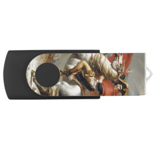Napoleon Crossing the Alps by Jacques Louis David Flash Drive