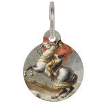 Napoleon Crossing The Alps By Jacques Louis David Pet Name Tag at Zazzle