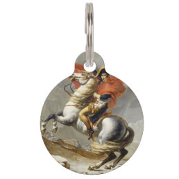 Napoleon Crossing the Alps by Jacques Louis David Pet Name Tag