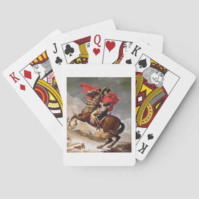 Napoleon Crossing the Alps, c.1800 (oil on canvas) Poker Cards (Back)