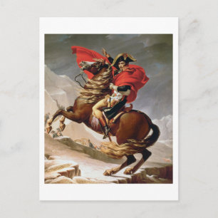 Napoleon Crossing the Alps, c.1800 (oil on canvas) Postcard