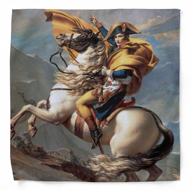 Napoleon Crossing the Alps, Jacques-Louis David Bandana (Front)