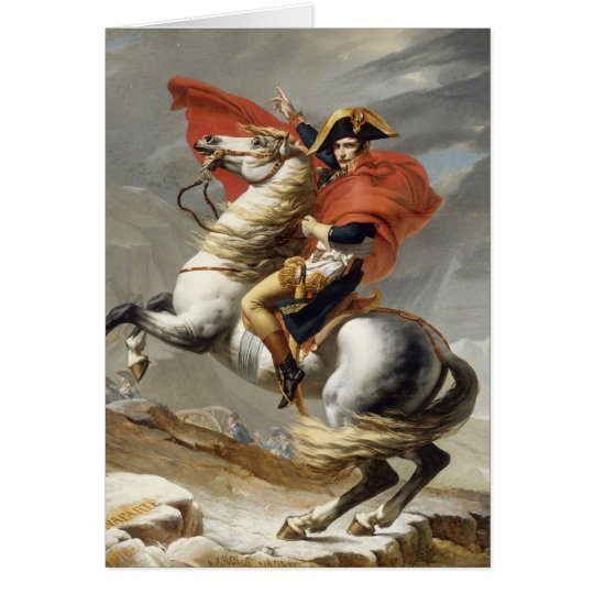 Napoleon Crossing the Alps - Jacques-Louis David Card