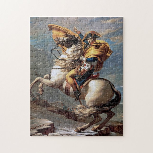Napoleon Crossing the Alps, Jacques-Louis David Jigsaw Puzzle (Vertical)