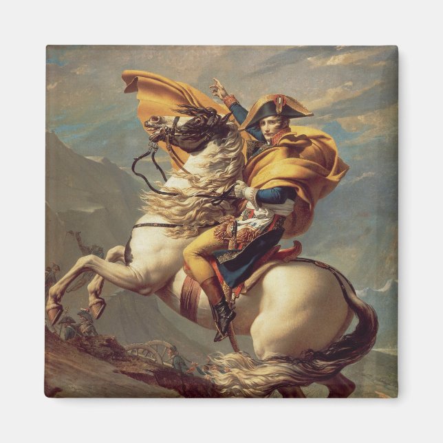 Napoleon Crossing the Alps-Jacques-Louis David Magnet (Front)