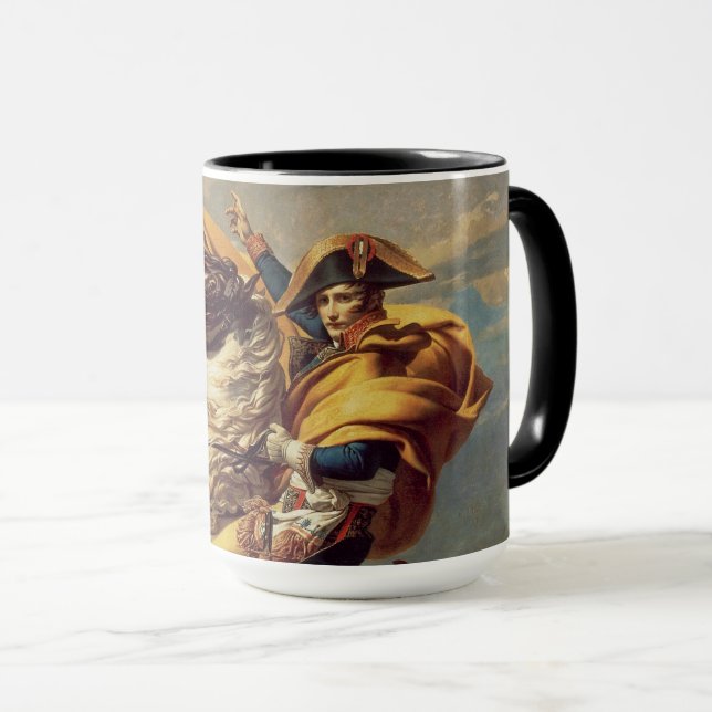 Napoleon Crossing the Alps-Jacques-Louis David Mug (Front Right)