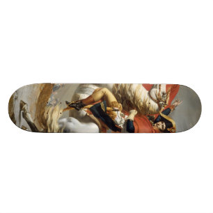 Napoleon Crossing the Alps - Jacques-Louis David Skateboard Deck