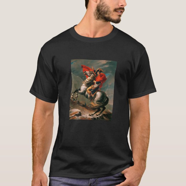 Napoleon Crossing the Alps Painting by Jacques-Lou T-Shirt (Front)