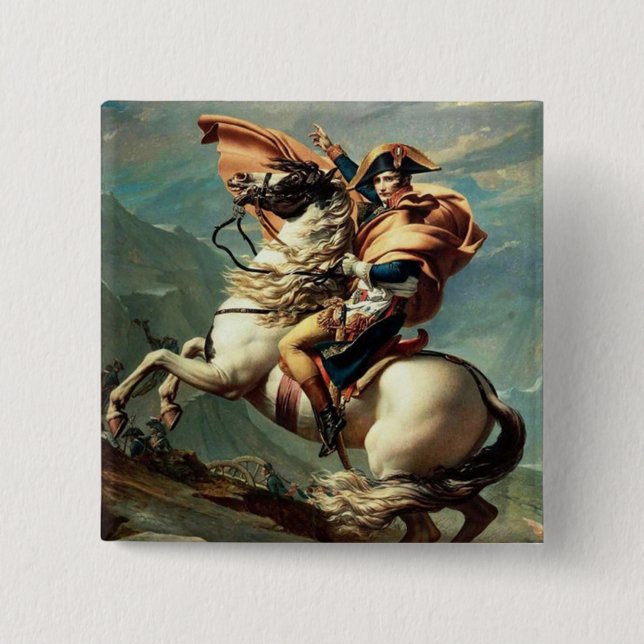 Napoleon Crossing the Alps Pinback Button (Front)
