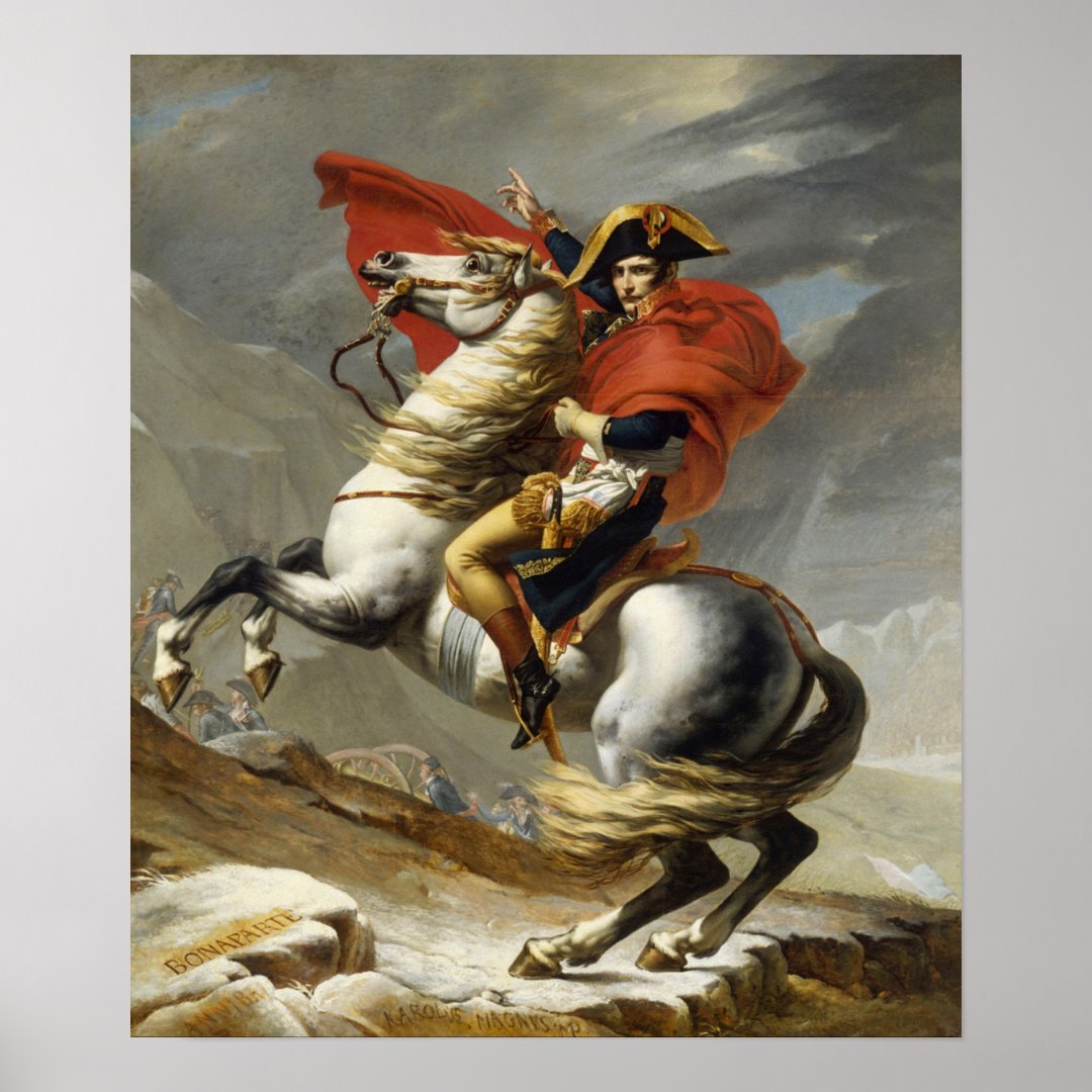 Napoleon Crossing The Alps Poster | Zazzle