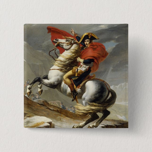 Napoleon Crossing the Grand Saint-Bernard Pass Button (Front)