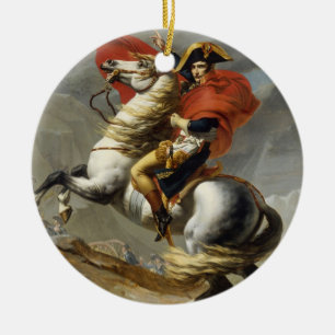 Napoleon Crossing the Grand Saint-Bernard Pass Ceramic Ornament