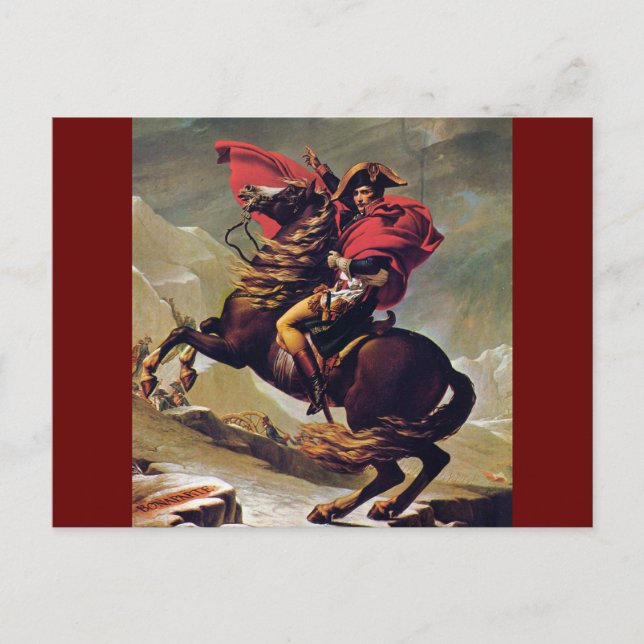 Napoleon Crossing the Saint Bernard Postcard (Front)