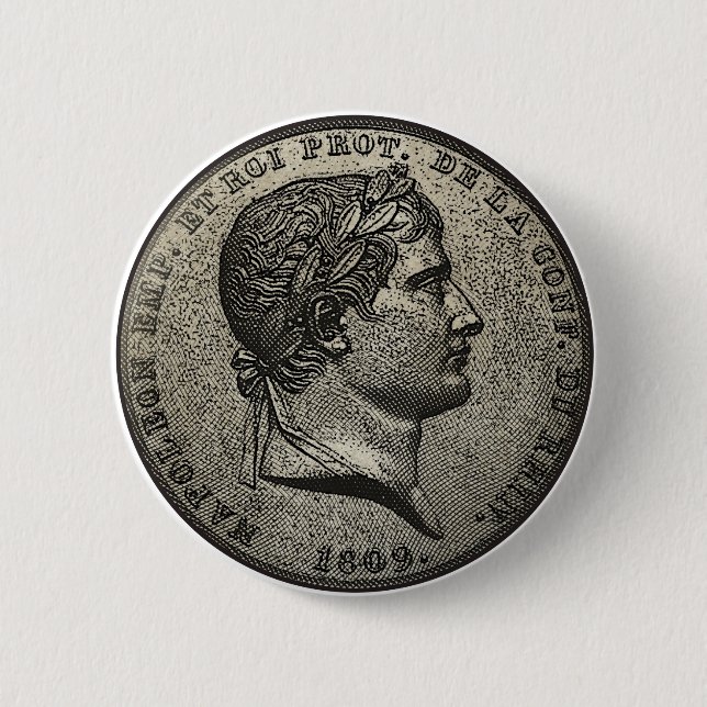 Napoleon Currency Pinback Button (Front)