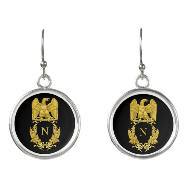 Napoleon Emblem Earrings (Front)