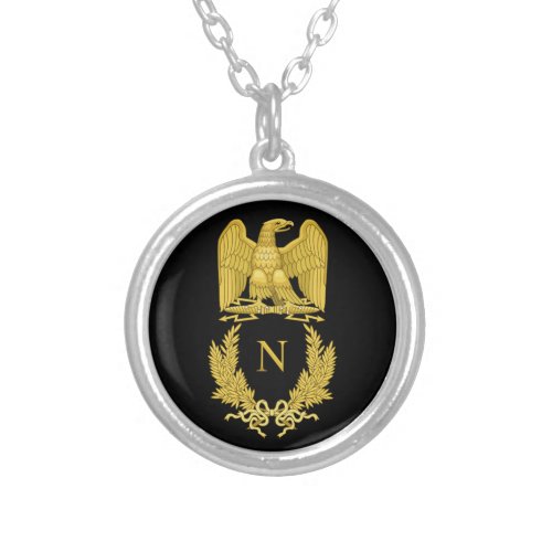 Napoleon Emblem Silver Plated Necklace