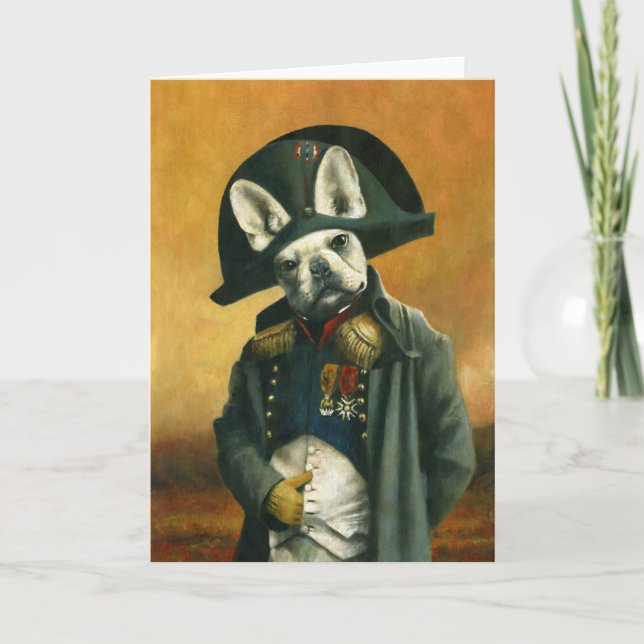 Napoleon French Bulldog Greetings Card (Front)