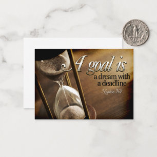 Napoleon Hill Inspirational Quote "A goal" Note Card