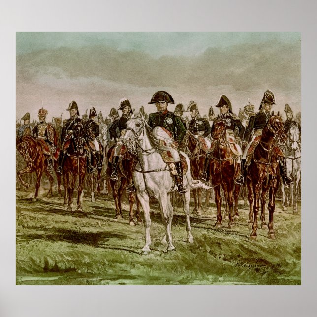 Napoleon I  and his Staff, c.1860 Poster (Front)