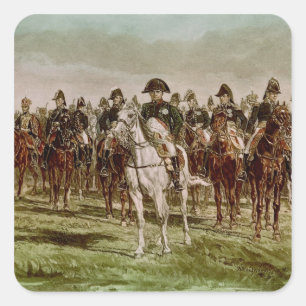 Napoleon I and his Staff, c.1860 Square Sticker