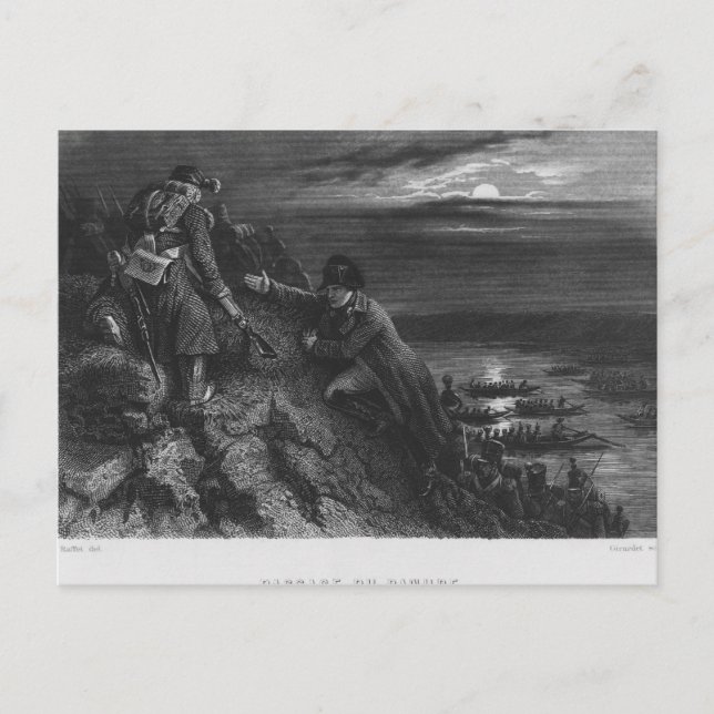 Napoleon I Bonaparte  crossing the River Postcard (Front)