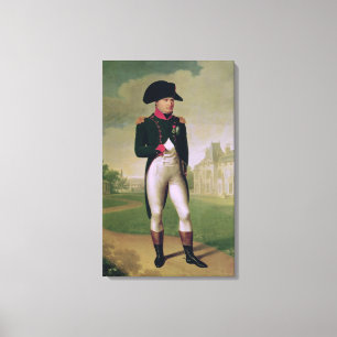 Napoleon I in Front of the Chateau de Malmaison Canvas Print